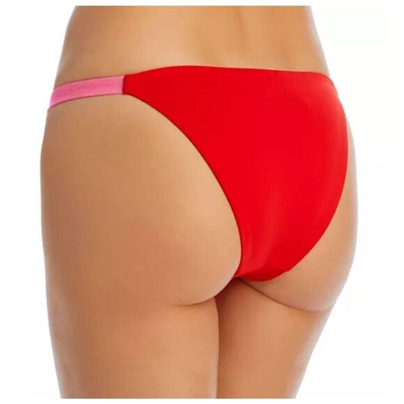 AQUA Bikini Bottom Swimwear Red Pink Beachwear Size Small NEW - Picture 2 of 8